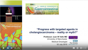 Professor Juan Valle's presentation, "Progress with targeted agents in cholangiocarcinoma - reality or myth?"